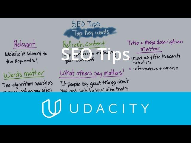 SEO Tips | Launch | App Marketing | Udacity