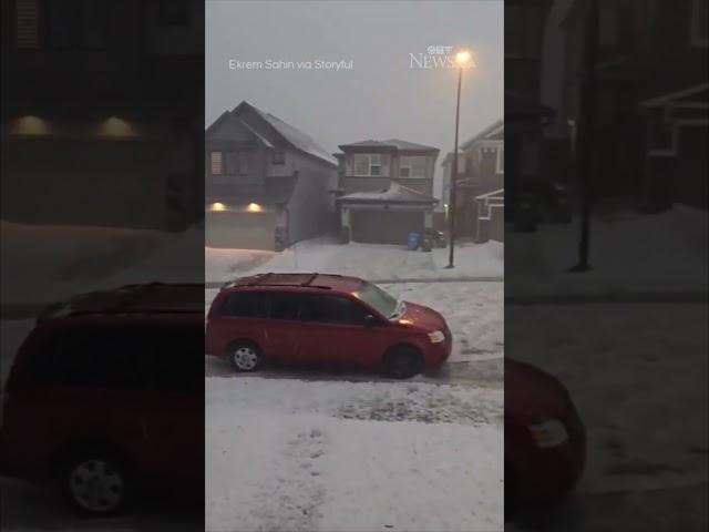 Severe storm blankets parts of Calgary in hail