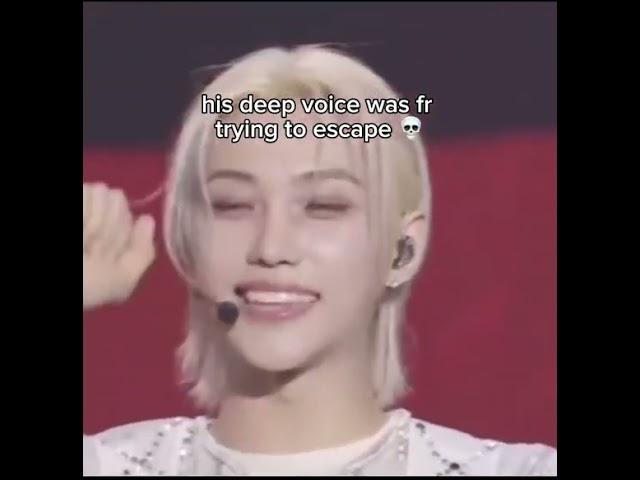 Felix struggling to speak in a high voice. #straykids #felix #fyp