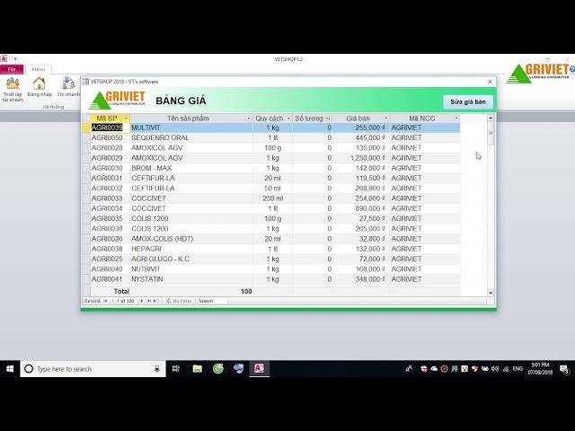DEMO VETSHOP 1.2: Phần mềm quản lý cửa hàng thuốc thú y đơn giản
