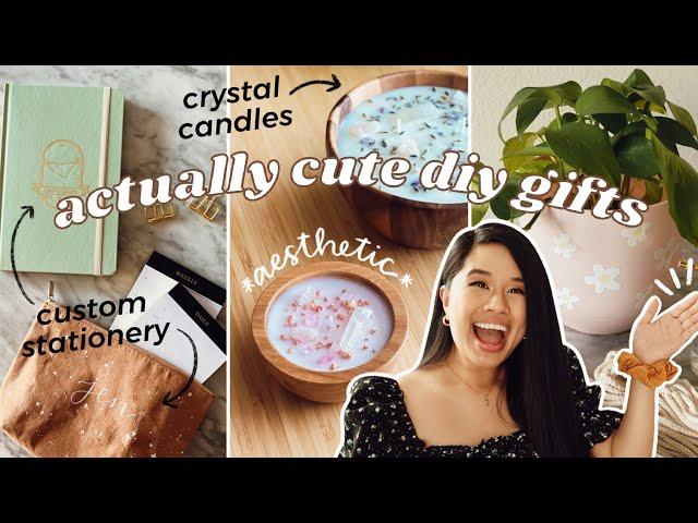 AESTHETIC DIY GIFTS PEOPLE *ACTUALLY* WANT | Crystal Candle, Custom Stationery, Planter Pot