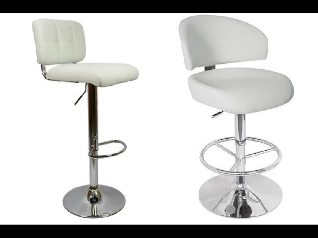 White Leather Bar Stools