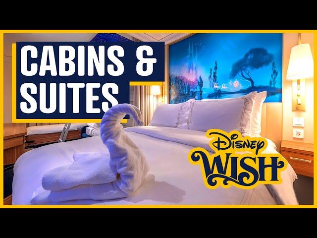 Disney Wish Stateroom and Suite Tours - Including the Royal and Tower Suites