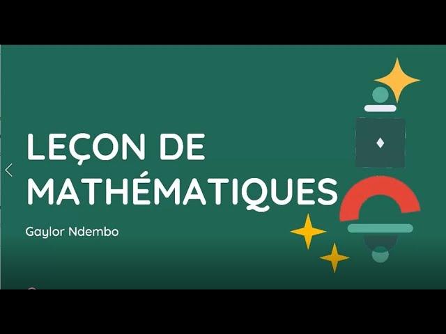 1HS Math Equation du 1er degré