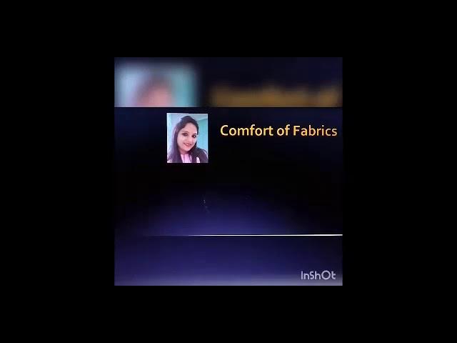 CD302,Comfort of fabrics By Laxmi Sharma Lect Gwpc Sanganer