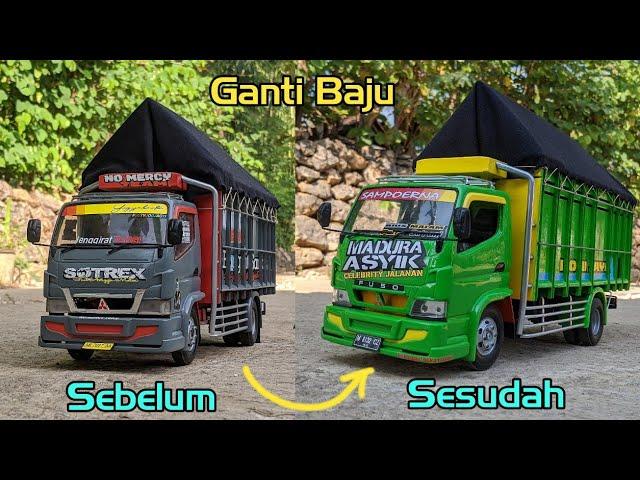 MAKIN KEREN !!! PROSES GANTI CAT LIVERY MINIATUR RC TRUK MADURA ASYIK