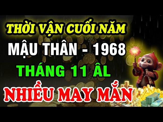 Tử Vi Tháng 11 ÂL Tuổi Mậu Thân 1968: Không ít May Mắn, Chú ý mà đón nhận kẻo phí hoài cơ hội