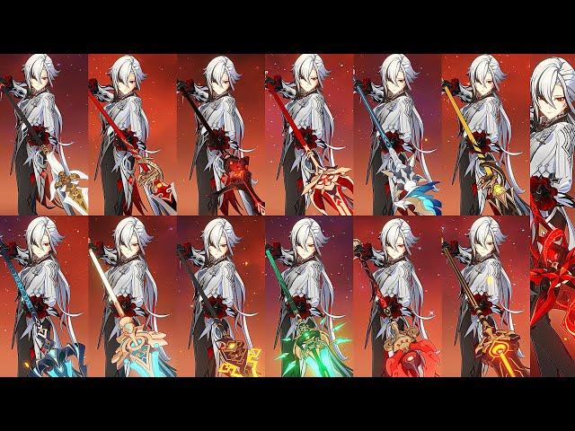 C0 Arlecchino 3, 4 & 5 Star Weapon Damage Comparison | Genshin Impact