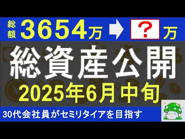 【資産公開】30代会社員の資産運用（2025年6月中旬）_金融資産8000万円でセミリタイアを目指す