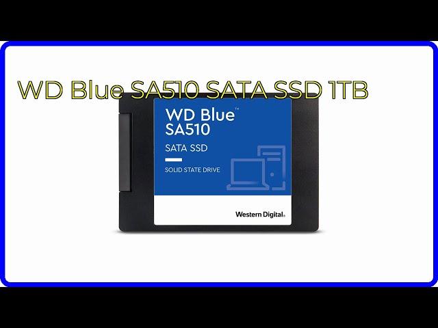 BEWERTUNG (2024): WD Blue SA510 SATA SSD 1TB. WESENTLICHE Einzelheiten