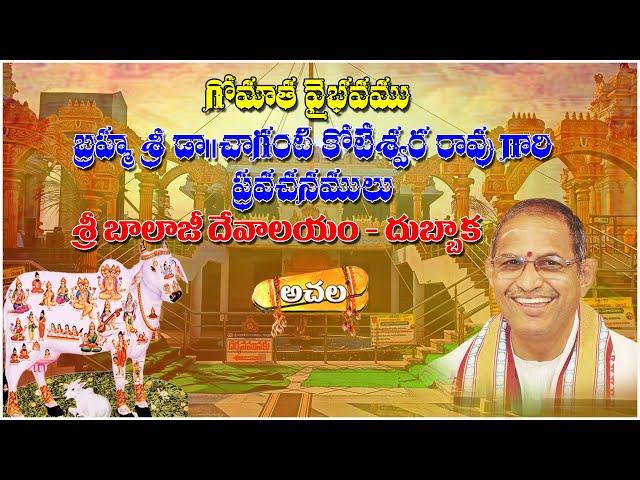 గోమాత వైభవం-1 The glory of Gomata ||Chaganti Koteshwararao Pravachanalu ||Achala Bhakthi Tv#chaganti