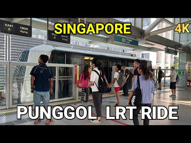 Singapore City 2023 | Punggol LRT Ride |  Riding Through the East Loop and West Loop