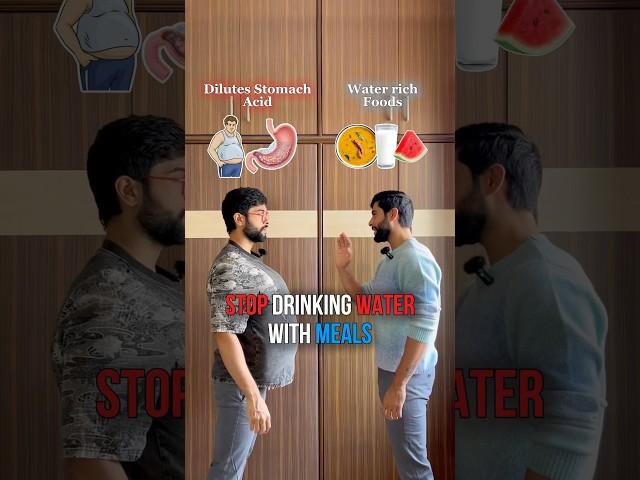 STOP drinking water with meals #fitness #food #nutrition #health #digestion