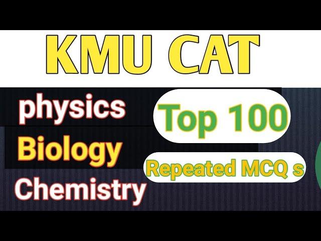 kmu cat test preparation most important mcq.