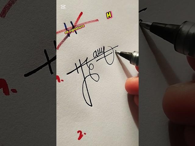 How to sign H ? |best signature #mostpopular #style #shorts  #trending  #tiktok #viralshorts #usa