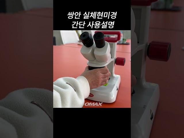 #쌍안 #실체현미경 #사용방법 #현미경 #오맥스