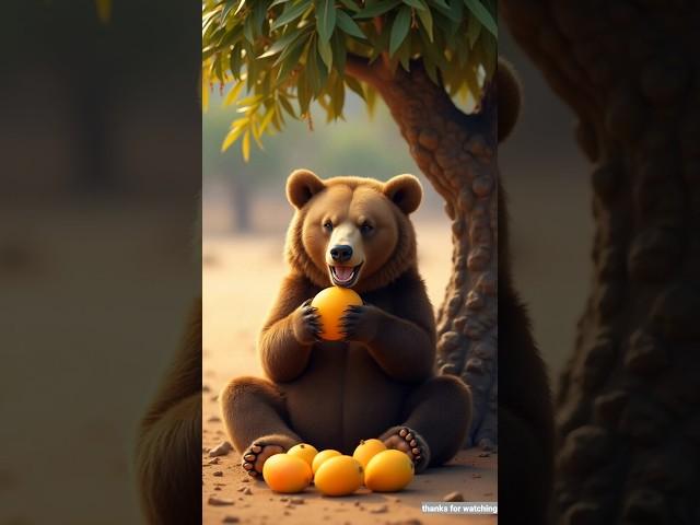 He himself gets into danger while searching for prey#shorts #ytshorts #ai #bear