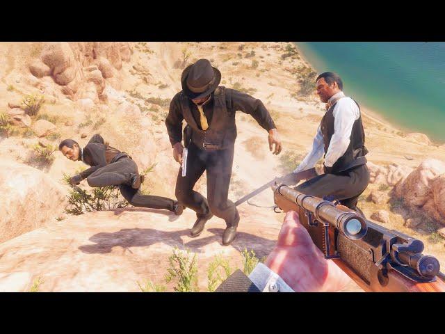 [4K] Slow Motion Shooting Funny/Brutal Moments #8 - Red Dead Redemption 2