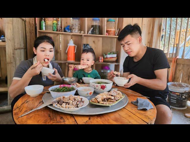 The husband comes home to visit his wife children & Cooking happily with the family | Hà Tòn Chài