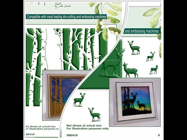 JND418 & JND419 - Tunnel Card - 418 Split Trees & 419 Deer Scenes 2023