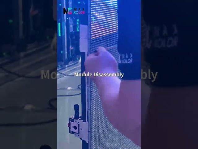 How to Disassembly and installation the transparent LED screen module #leddisplaymanufacturer#shorts