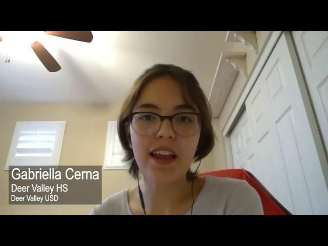 Gabriella Cerna says thank you for AZEdNews Scholarship