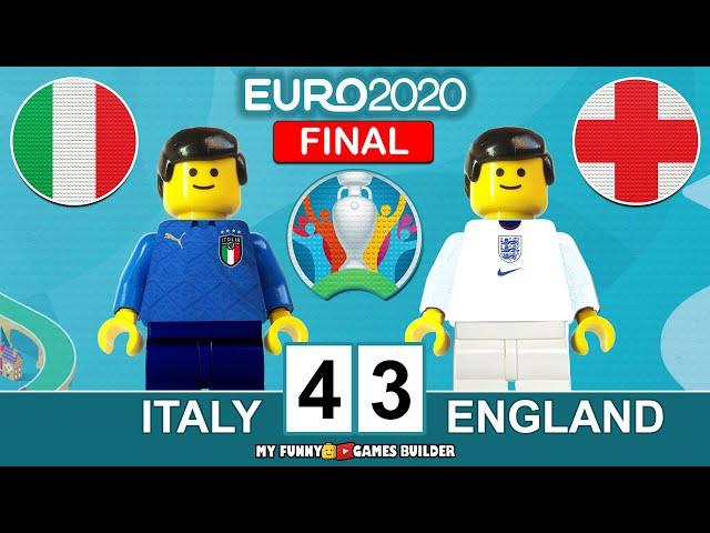 Euro 2020 Final : Italy vs England 4-3 (1-1) All Goals & Highlights Italia Inghilterra Lego Football