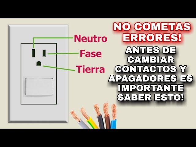 COMO IDENTIFICAR CABLES FASE, NEUTRO Y TIERRA DE CONTACTOS Y APAGADORES DE LUZ