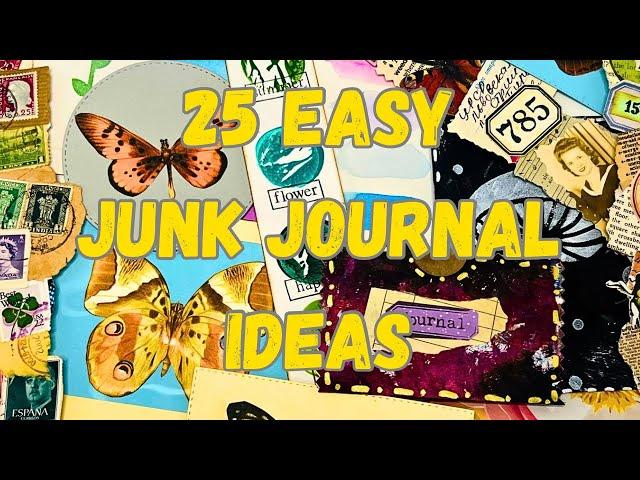 SIMPLE JUNK Journal Ideas | Quick and Easy EMBELLISHMENTS |