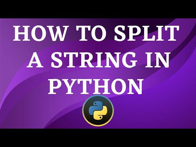 split method python: to split a string