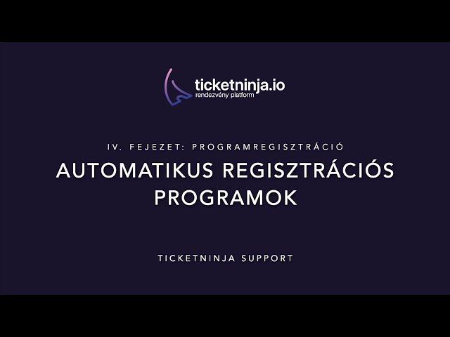 Automatikus regisztrációs programok