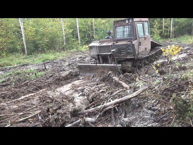 Заключительный день на ПРОСЕКЕ. ТЛТ-100 как экскаватор). Закапываем несгоревшие остатки