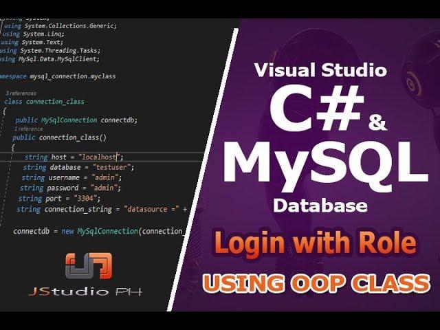 C# & MySQL Login with Role credential using class OOP