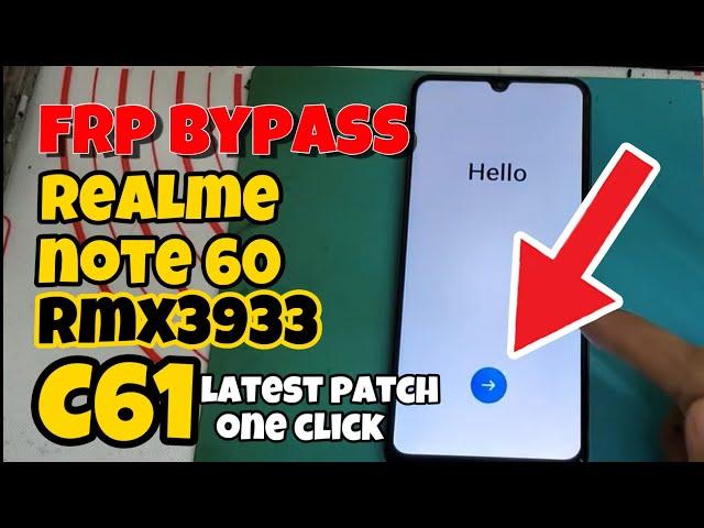 Realme Note 60 Frp Bypass RMX3933 | Realme C61 UnlockTool