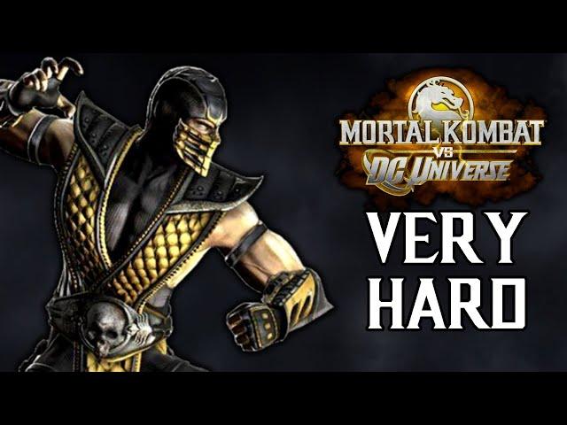 Mortal Kombat Vs. DC Universe - Scorpion Arcade Mode (VERY HARD) NO MATCHES LOST