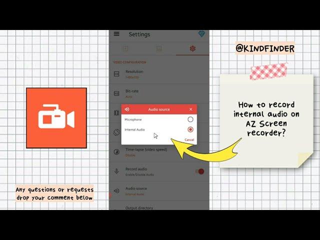 How to record internal audio on AZ Screen recorder