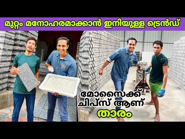 മുറ്റം മനോഹരമാക്കാൻ വെറൈറ്റി മൊസൈക്ക് ചിപ്സ് ഇന്റർലോക്ക് നിർമ്മിക്കുന്ന ഗംഭീര കമ്പനി | fz rover