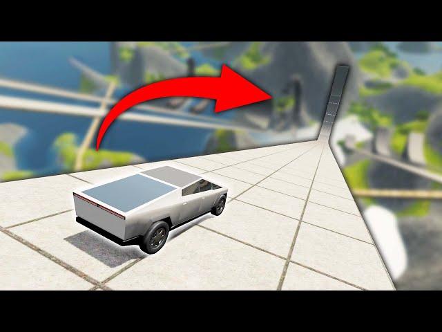 DRIVING MY CYBERTRUCK OFF GIANT RAMPS! (BeamNG Drive)