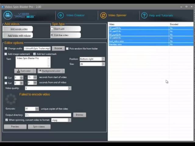  Video Spin Blaster Pro Plus - Video Spinner Tutorial 