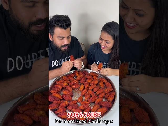 SPICY KOREAN CHICKEN WINGS EATING MAGIC TRICK #shorts #foodie #foodlover