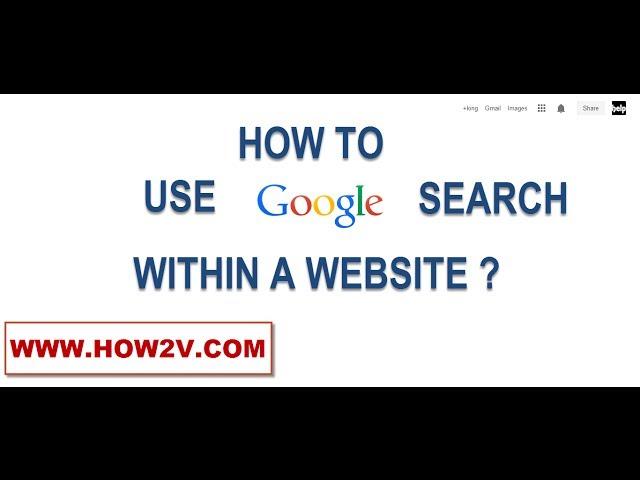 how to use google to search within a website 2014