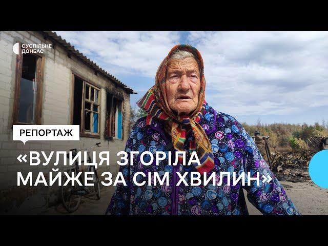 «Вулиця згоріла майже за сім хвилин». Через лісову пожежу горіло селище Ярова на Донеччині