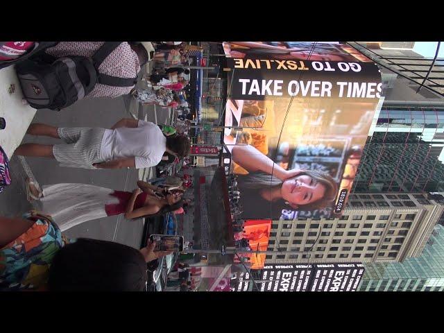 filming Times Square Billboards