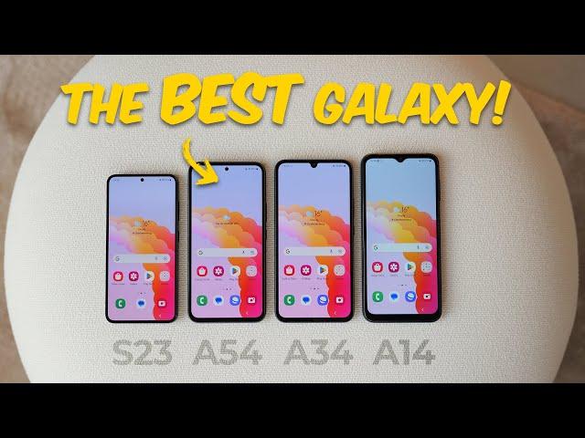 Galaxy S23 vs A54 vs A34 vs A14! Which should you buy? | VERSUS