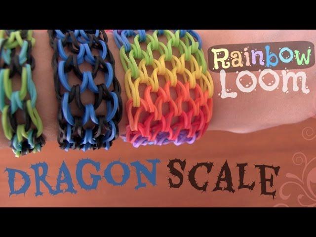 RAINBOW LOOM : Dragon Scale Cuff Bracelet - How To | SoCraftastic