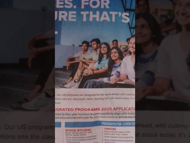 Amrita Vishwa Vidyapeeth (admission Open) UG/PG and others with higher package