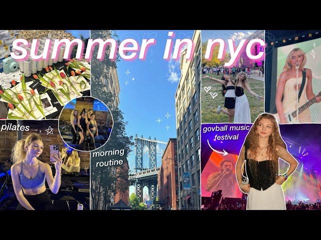 SUMMER MORNING ROUTINE! °˖ living alone in NYC, pilates, govball music festival weekend vlog 2024!