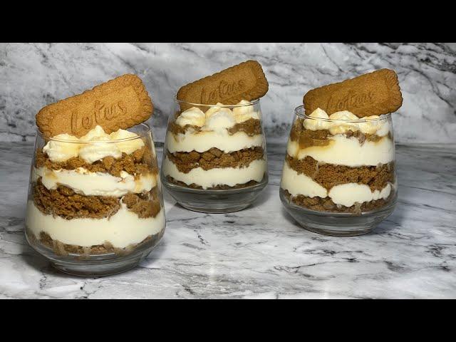 أسهل طريقة لعمل حلى اللوتس البارد بالبيت How to make Lotus Biscoff cups