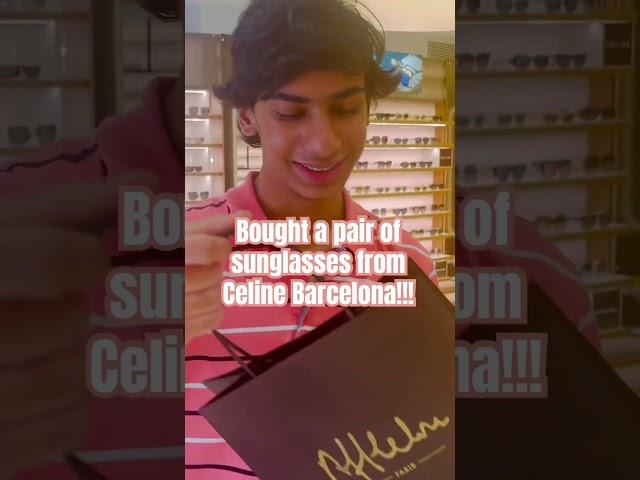 Bought  pair of sunglasses from Celine Barcelona!!! #barcelona #funny #europe #happy #shopping