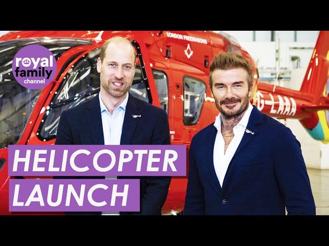 Prince William and David Beckham Celebrate Hitting £15M Air Ambulance Goal